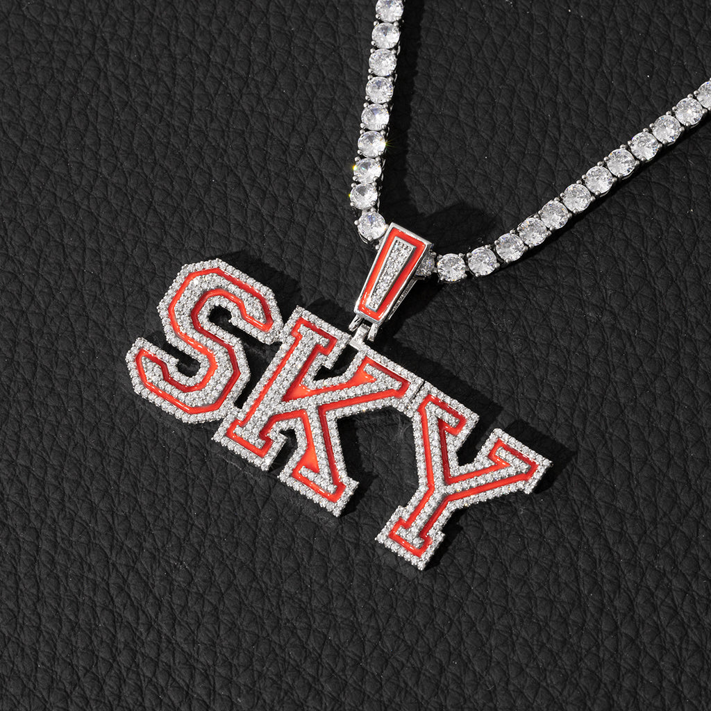 Glow in the Dark Custom Name Pendant Necklace