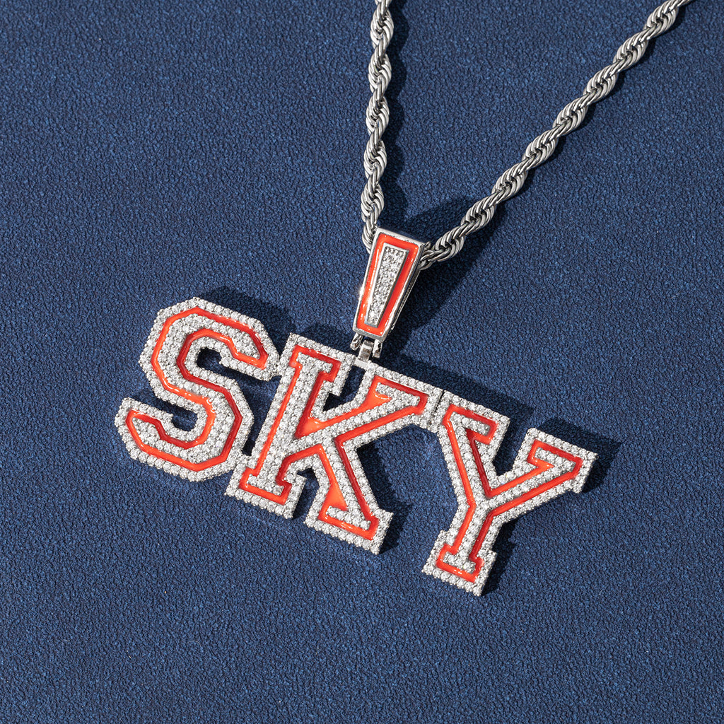 Glow in the Dark Custom Name Pendant Necklace