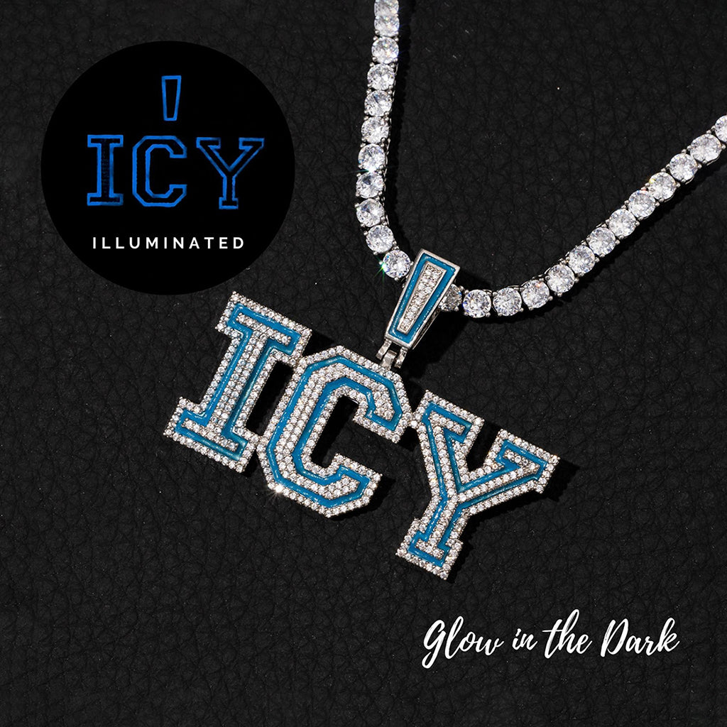 Glow in the Dark Custom Name Pendant Necklace