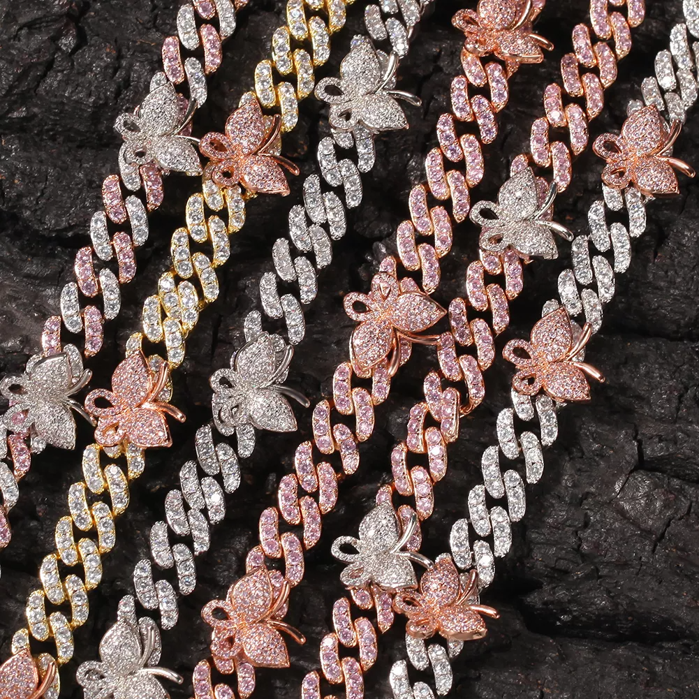 ICY Butterfly Cuban Anklet