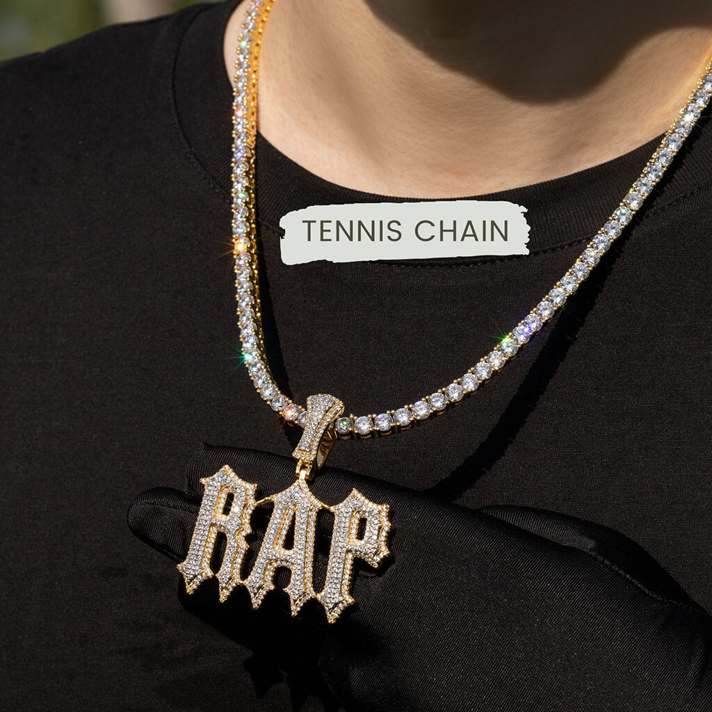 Two Tone Super Rapper Star Name Pendant
