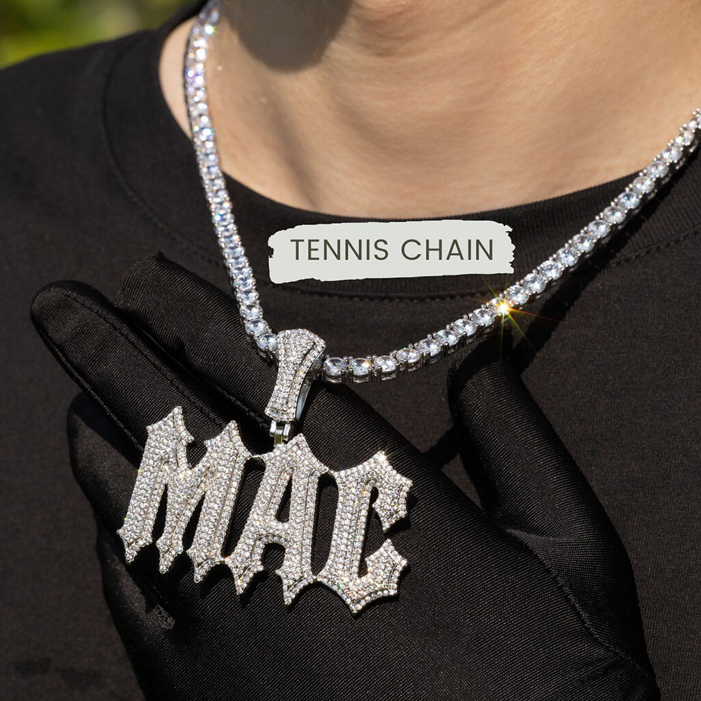 Two Tone Super Rapper Star Name Pendant
