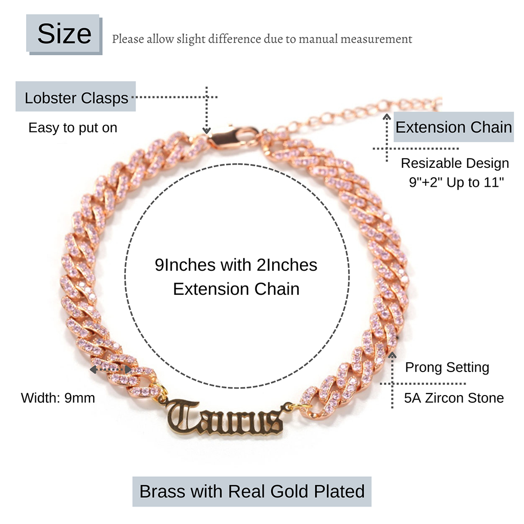 Zodiac Cuban Bracelet/Anklet