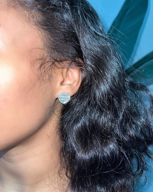 Crushed Heart Earrings