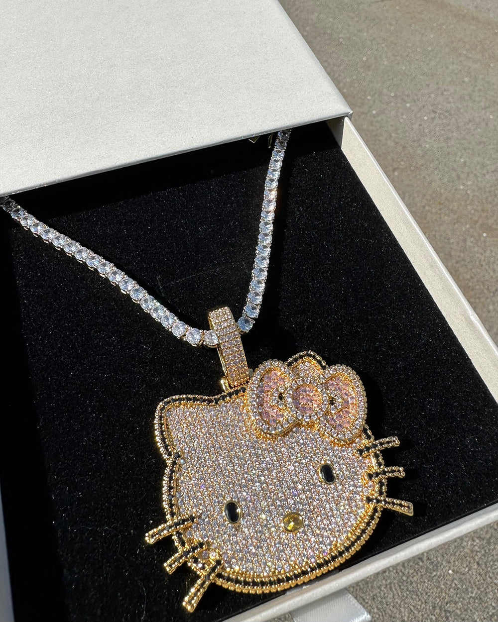 Iced Out Kitty Pendant