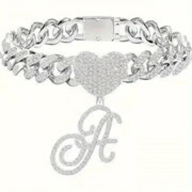 LOVE ANKLET SET – Heart Initial x Cuban Anklets