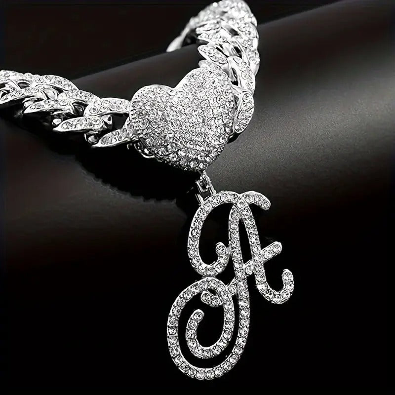 LOVE ANKLET SET – Heart Initial x Cuban Anklets