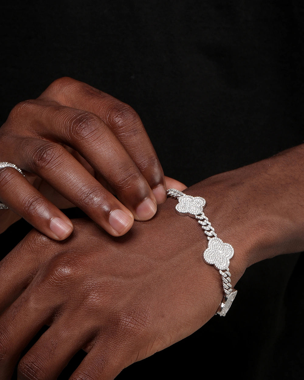 Lucky Clover Cuban Link Bracelet