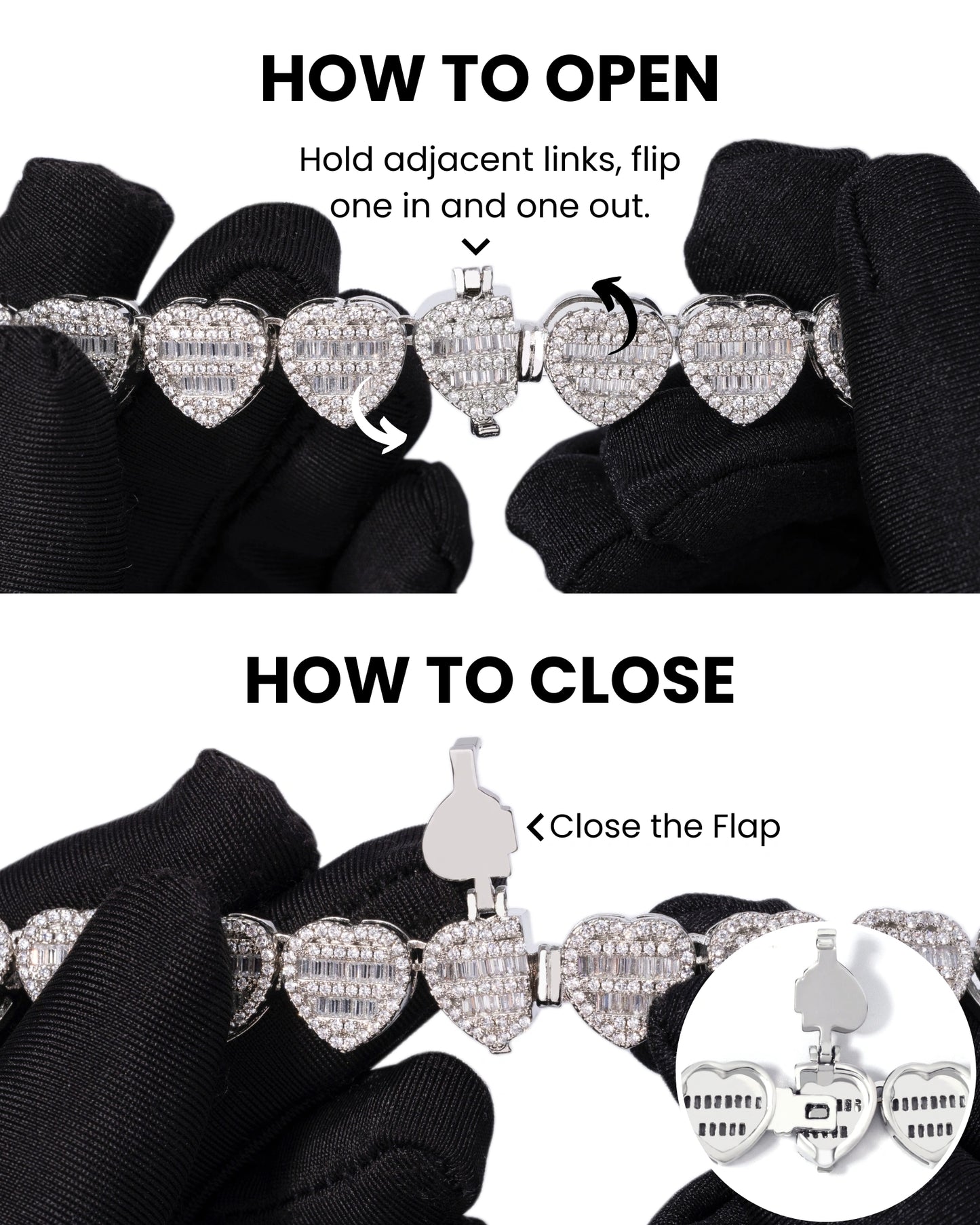 Crushed Heart Necklace