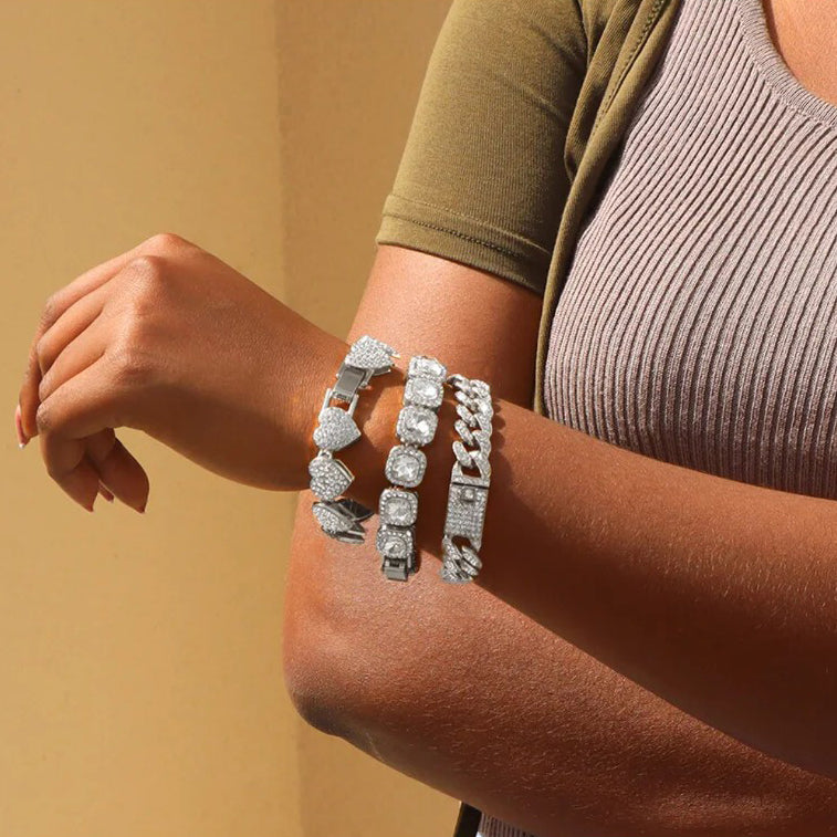 MEGAN DRIP STACK – 4PC Bling Bracelet Set