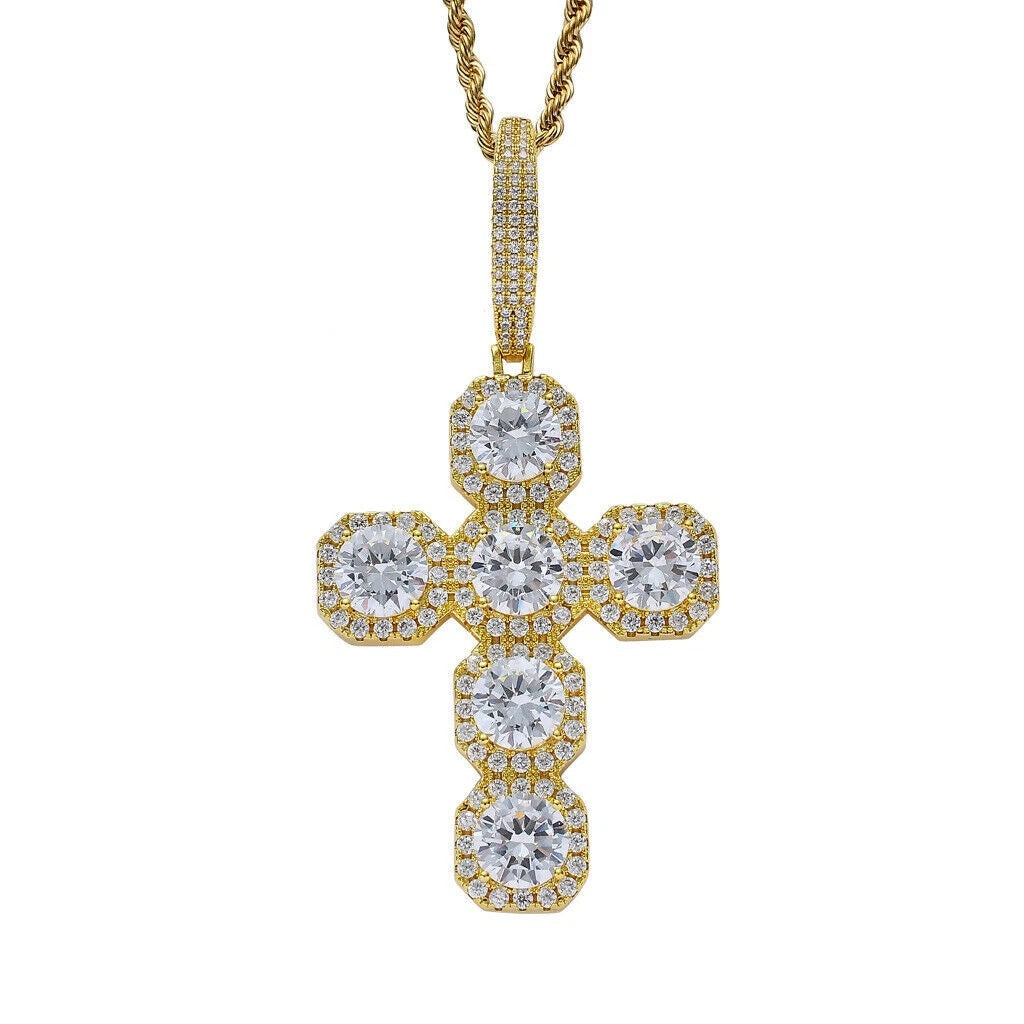 Hip Hop Diamond Cross Pendant
