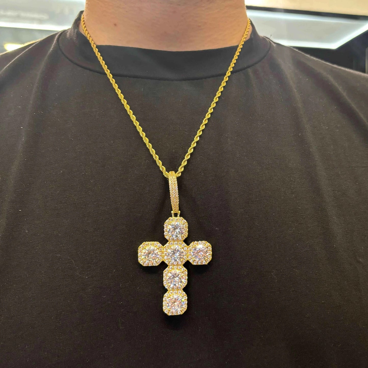 Hip Hop Diamond Cross Pendant