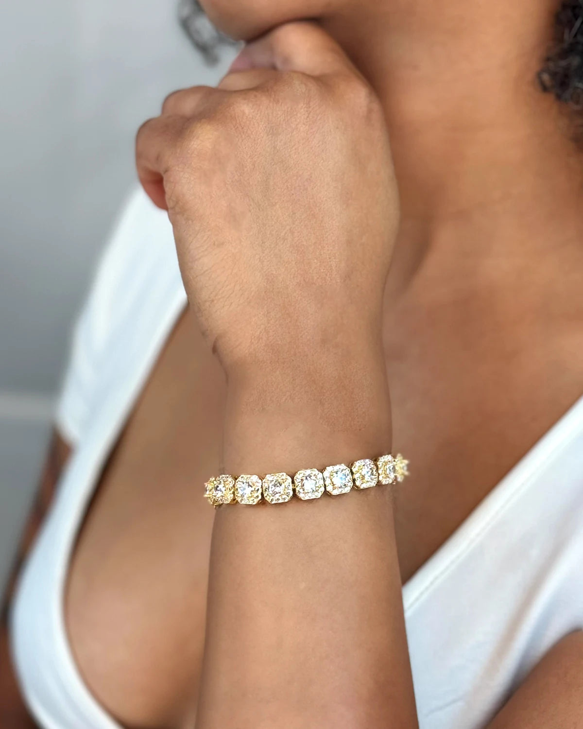 Clustered Tennis Bracelet