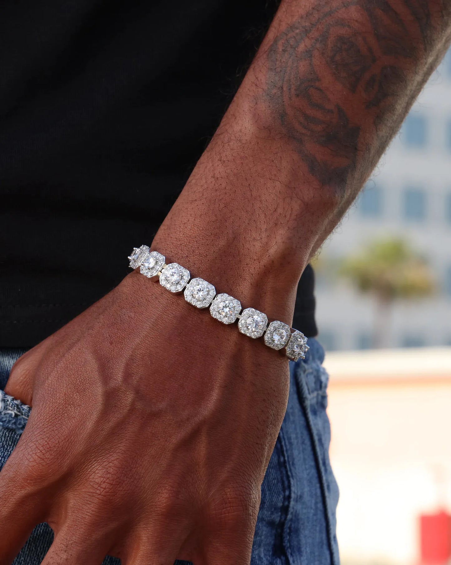 Clustered Tennis Bracelet