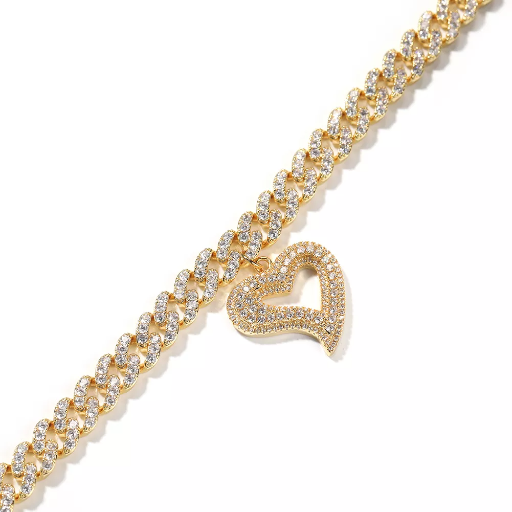 Heart Mini Cuban Link Anklet