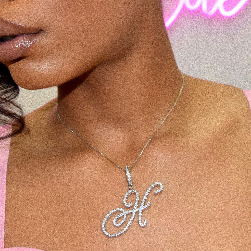 Posh Cursive Necklace Box Chain