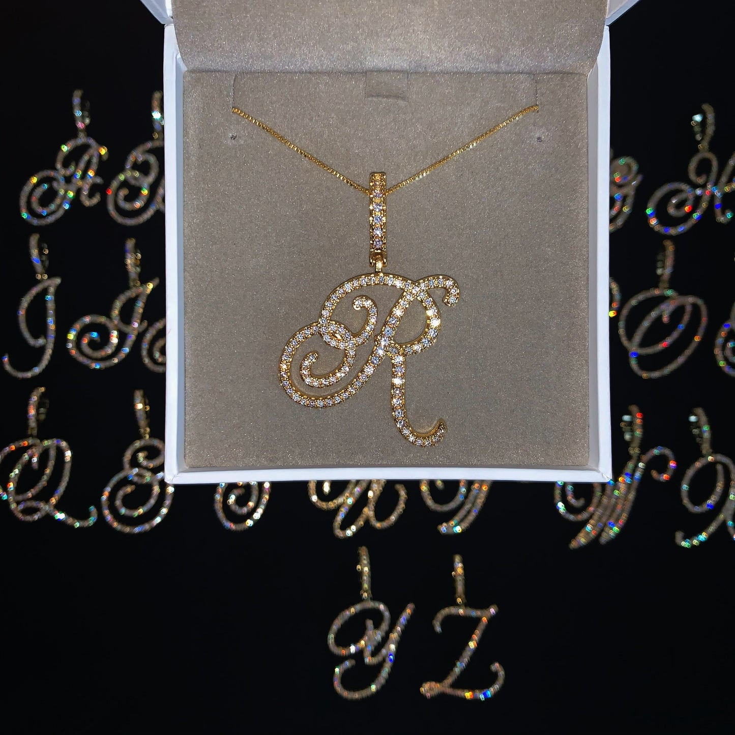 Posh Cursive Necklace Box Chain