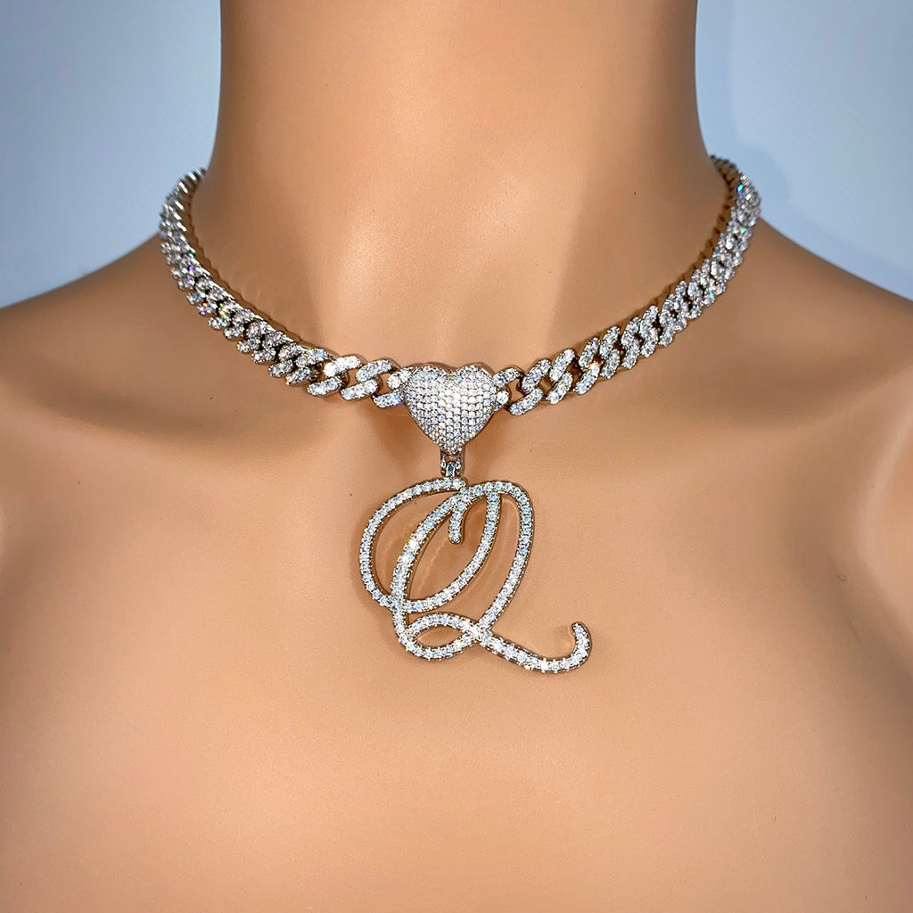 Cursive Initial Necklace in Sterling Silver, Personalized Jewelry for –  Sprig Jewelry